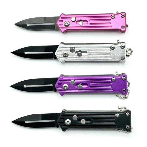 Pure Blades Mini Joker Knife AUTO (Assorted Color) Small Button Pocket Knife w/ Lock