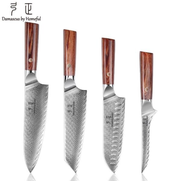 Masterfully Forged Kitchen Damascus Knife Set - Extremely Sharp, Extraordinary Taste | Wholesale Special Offer