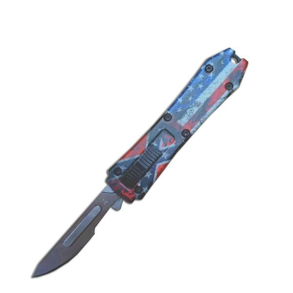 mini otf surgery knife, removable blade,pocket EDC keychain knives--SBM-SS020
