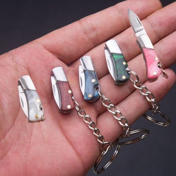 21 Styles Mini Brass Wood Folding key ring knife​