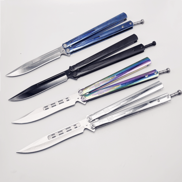 7075 Aluminum Clone Balisong Flipper Butterfly Trainer Knife Lining Handle Bushings System