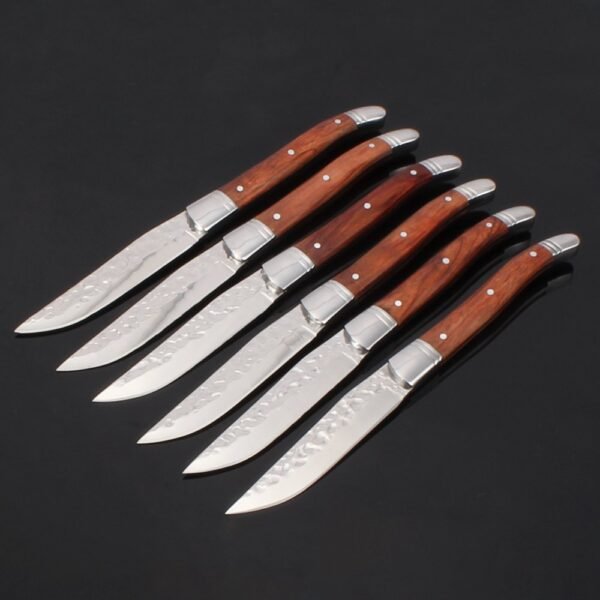 Laguiole Steak Knife Wholesale – Stainless Steel Serrated Blade With High-Grade Wooden Handle Design