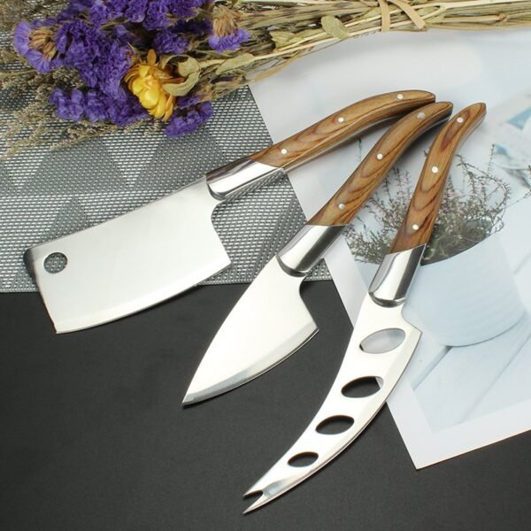 Laguiole Cheese Knife Set Wholesale – Stainless Steel Blade And Solid Wood Handle, Perfect Cutting And Tasting Experience