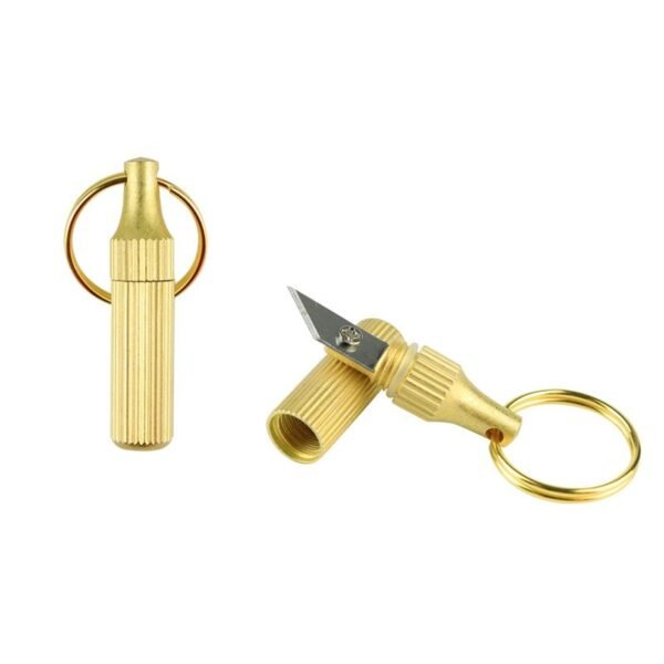 Mini Brass Capsule Pocket Portable Survival Knife