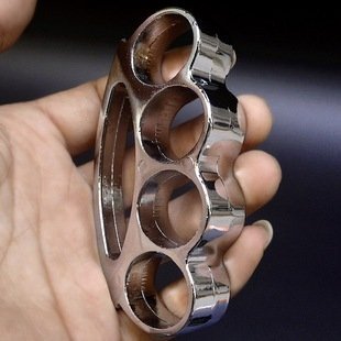 Thickened small round head ring four finger travel equipment fist ring fist buckle car tool boxing ring tiger finger buckle