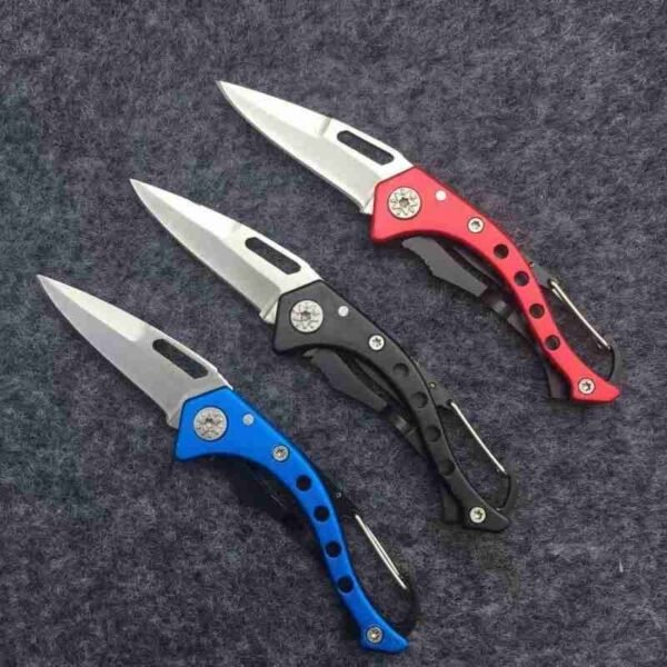 Survival Knife Mini Portable Fold Camping Tactical Folding Pocket Ring Outdoor Tools Hunting Edc Stainless Steel Key