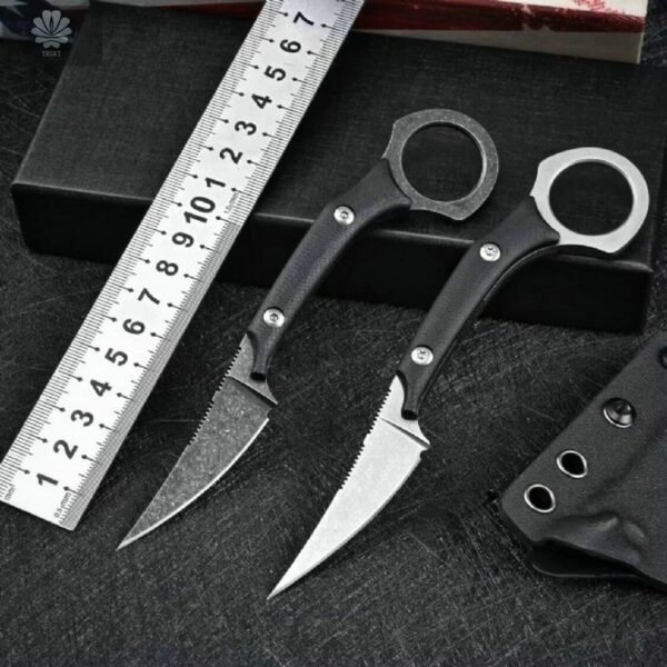 D2 Straight Pocket Knives Tactical Camping Knives Neck Outdoor Rescue Survival Tools Edc Tool With K Sheath,Dropshipping